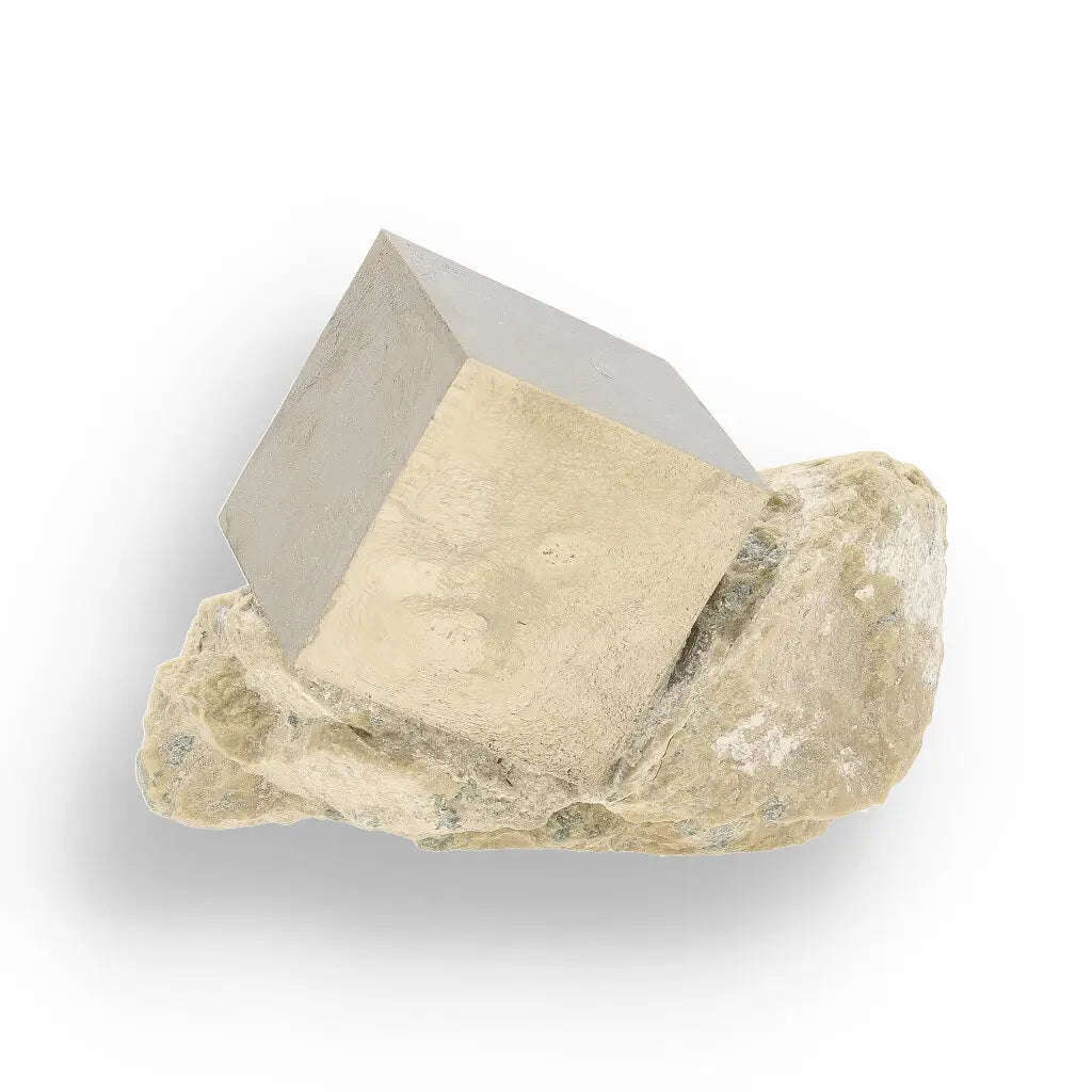 Navajún Pyrite Cube on Matrix - Collector Grade Specimen