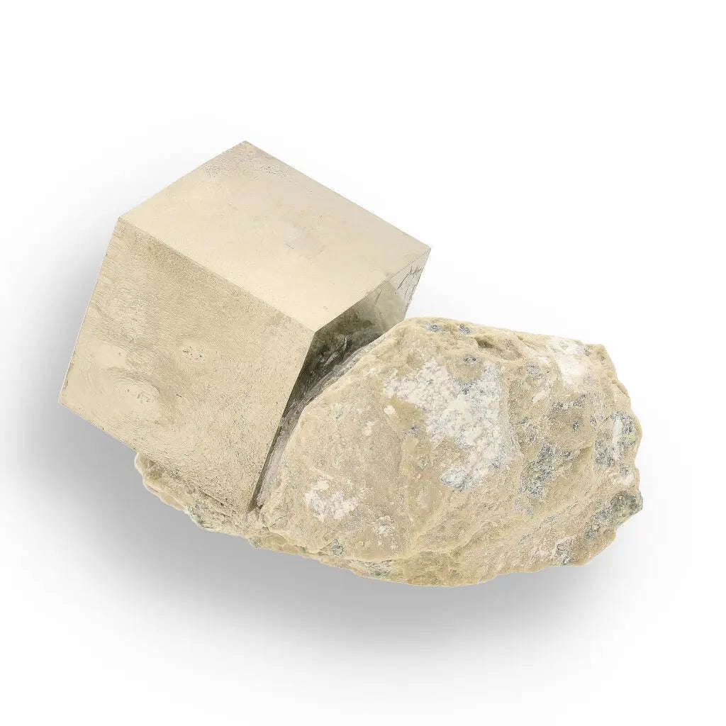 Navajún Pyrite Cube on Matrix - Collector Grade Specimen