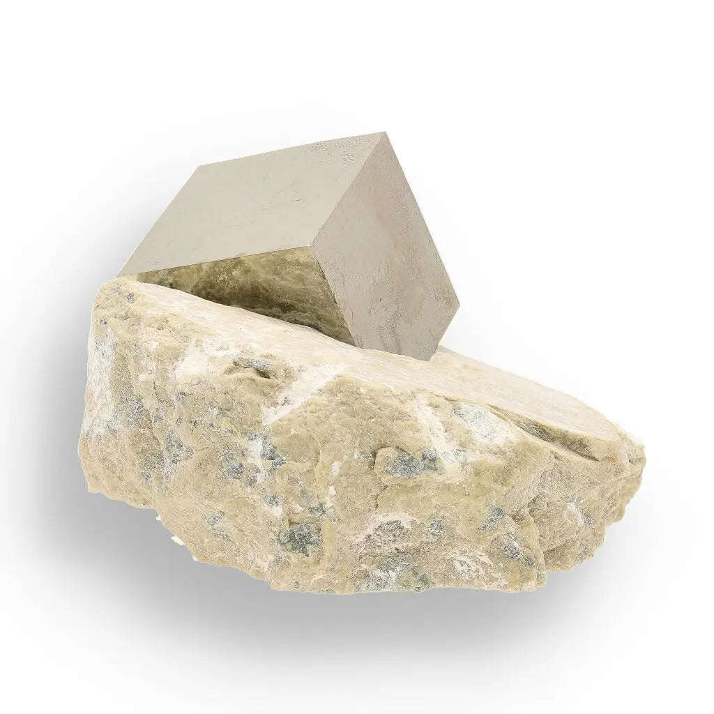 Navajún Pyrite Cube on Matrix - Collector Grade Specimen