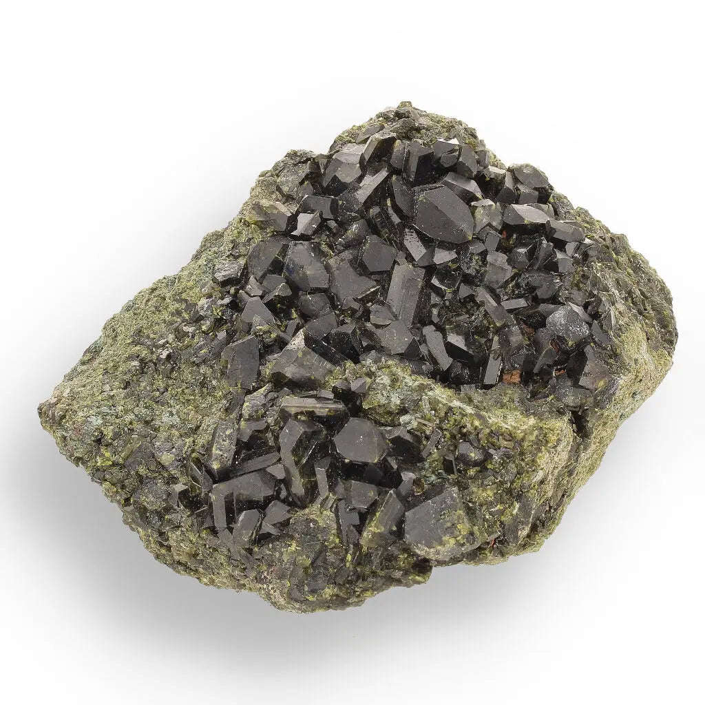 Epidote on Matrix: Powerful Green Growth from Peru