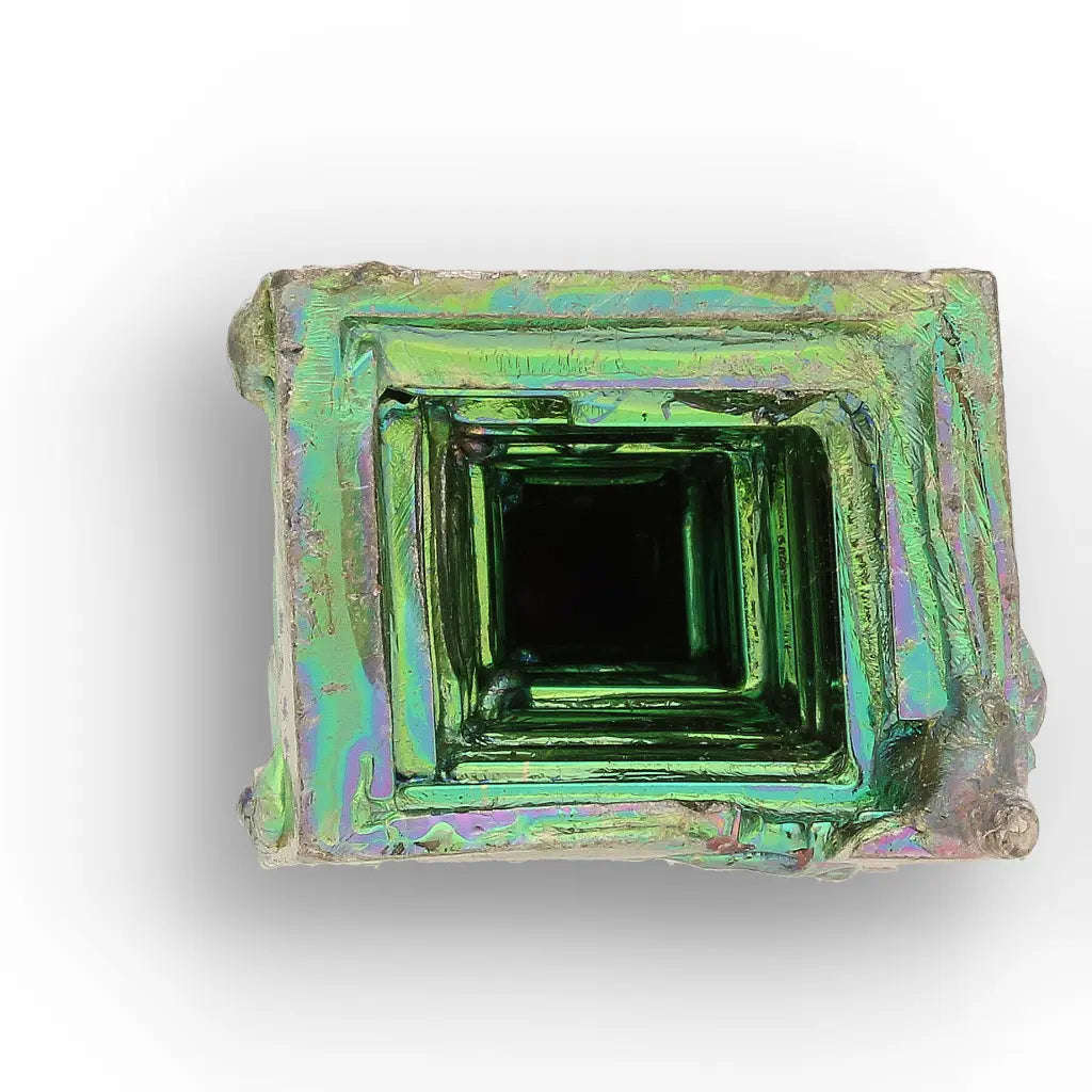 Bismuth Crystal  Iridescent Emerald Staircase