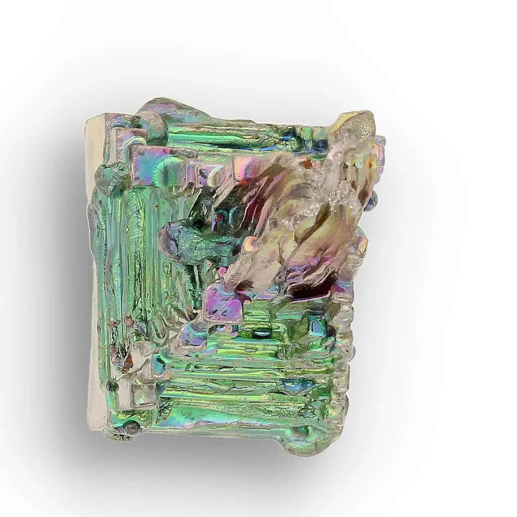 Bismuth Crystal  Iridescent Emerald Staircase