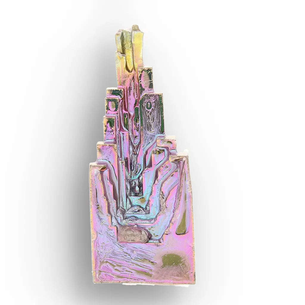 Electric Dream Bismuth  Vibrant Hopper Crystal Formation