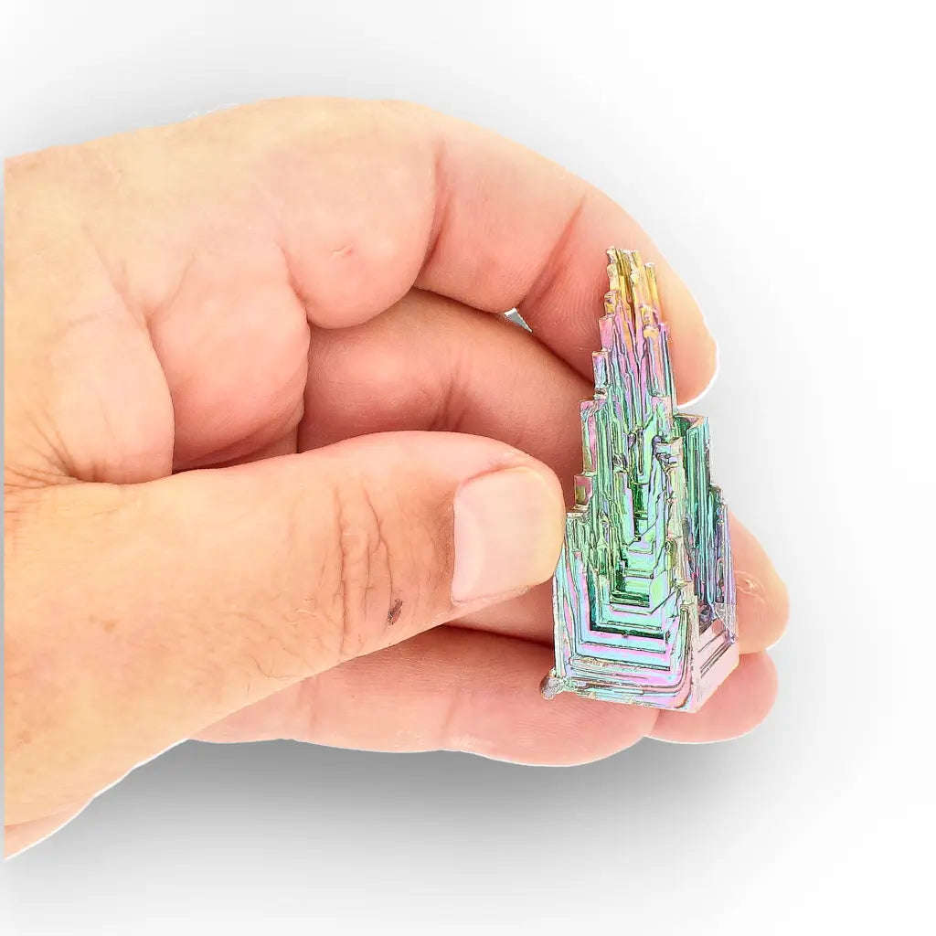 Cosmic Bismuth Formation  Iridescent Geometric Crystal