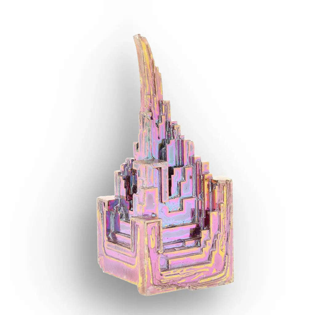Bismuth Crystal Cluster  Iridescent Metallic Geometric Specimen