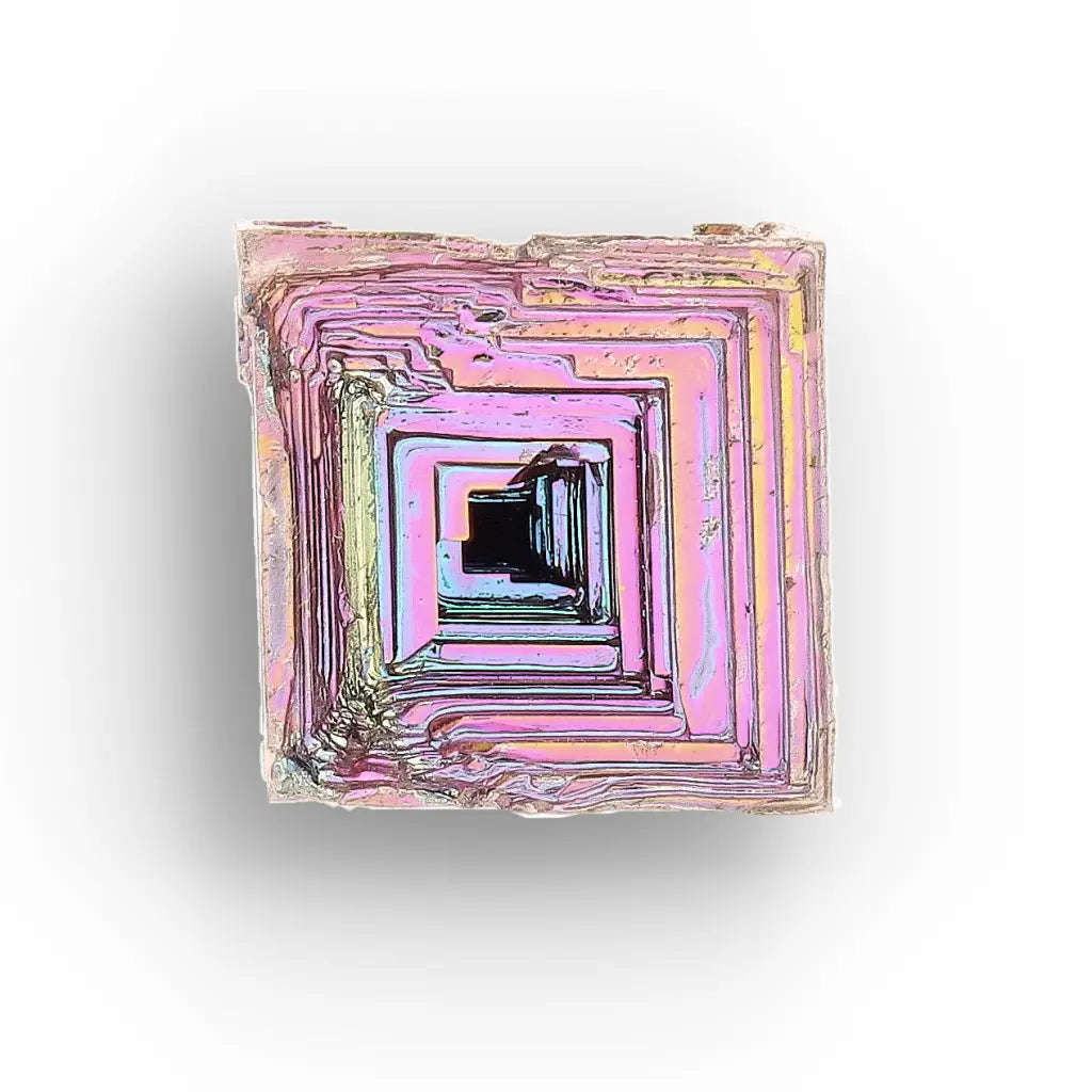 Bismuth Crystal Cluster  Iridescent Metallic Geometric Specimen