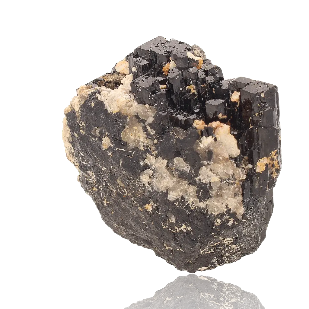 Schorl Black Tourmaline with Feldspar