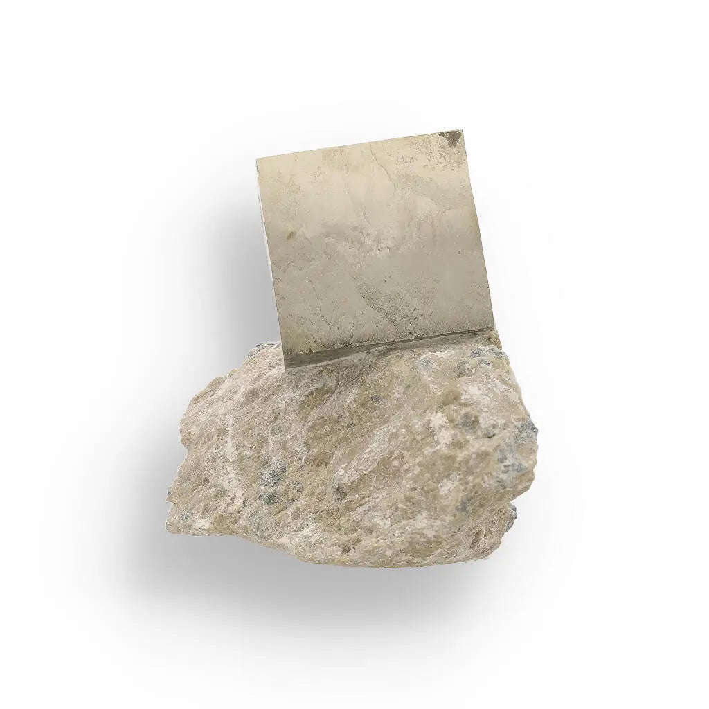 Natural Pyrite Cube  Authentic Spanish Treasure with Exposed Crystal