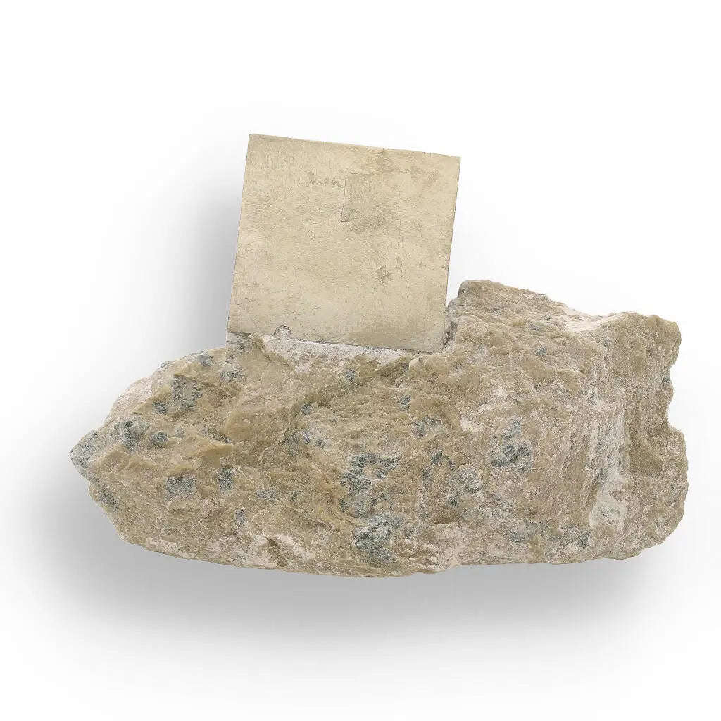 Natural Pyrite Cube  Authentic Spanish Treasure with Exposed Crystal