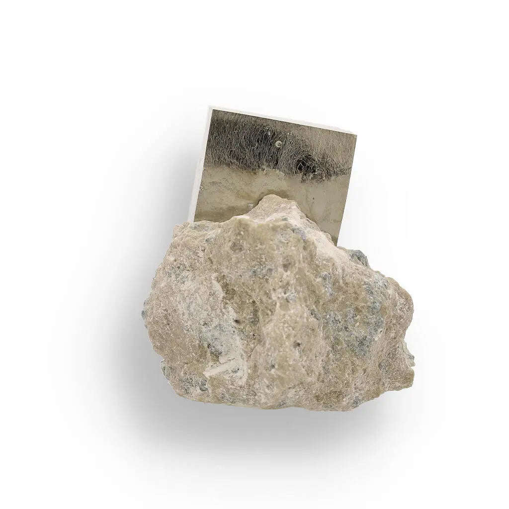 Natural Pyrite Cube  Authentic Spanish Treasure with Exposed Crystal