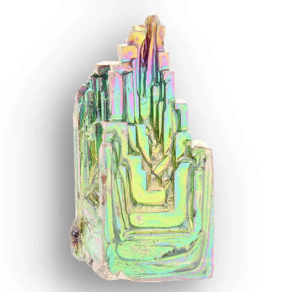 Colour Shift Bismuth Crystal  Iridescent Geometric Formation