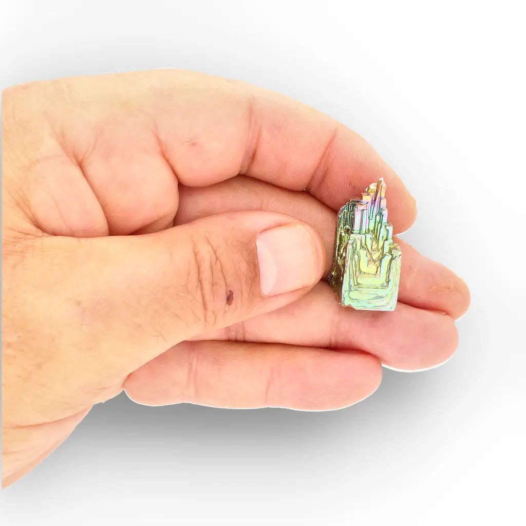 Colour Shift Bismuth Crystal  Iridescent Geometric Formation
