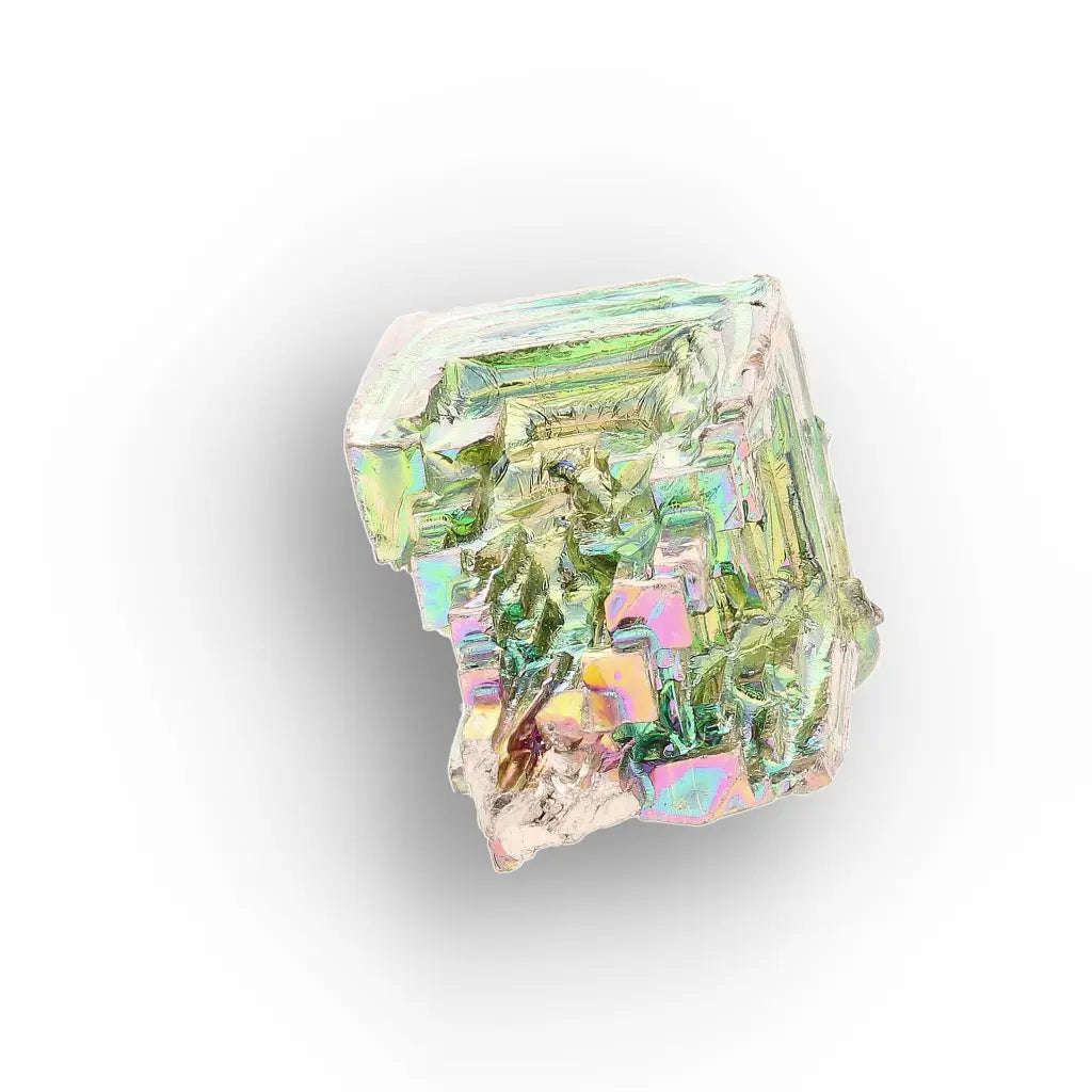 Colour Shift Bismuth Crystal  Iridescent Geometric Formation