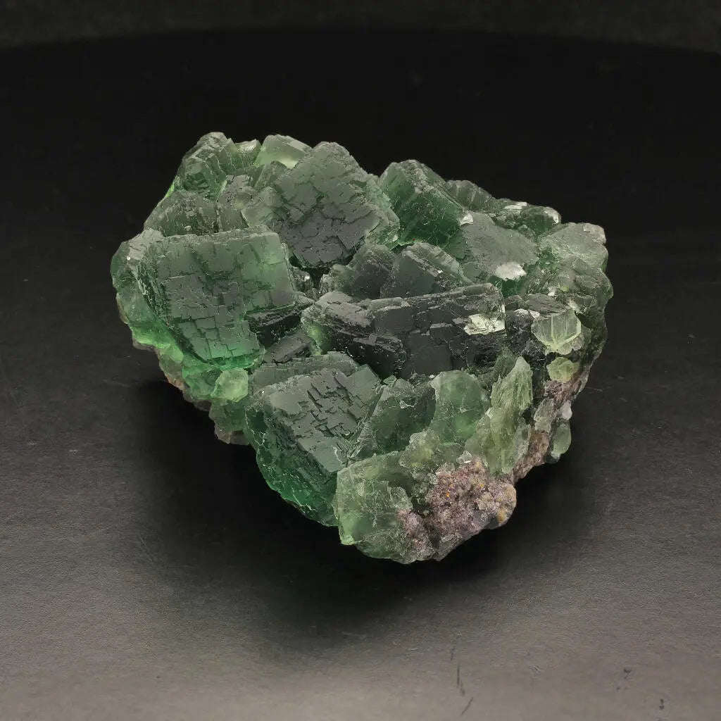 Dark Green Fluorite Crystal Cluster from Okoruso, Namibia