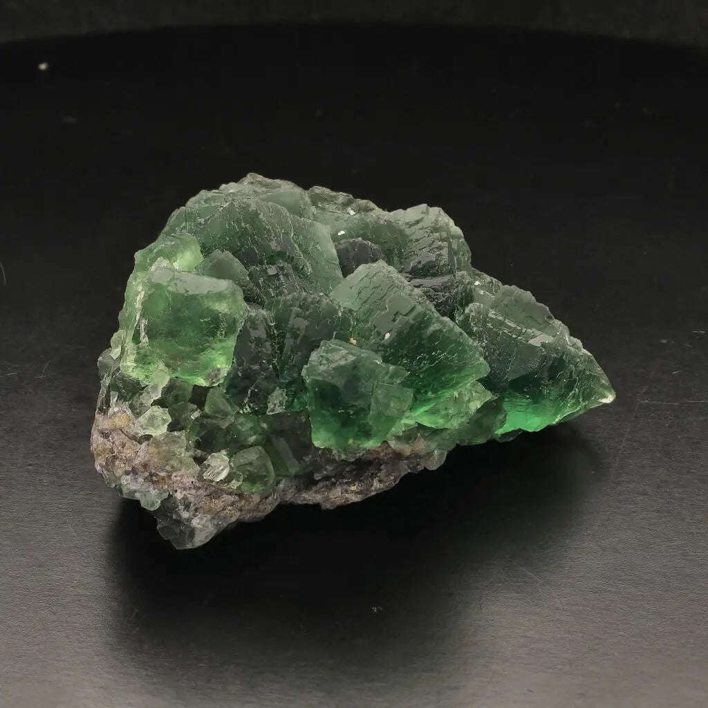 Dark Green Fluorite Crystal Cluster from Okoruso, Namibia