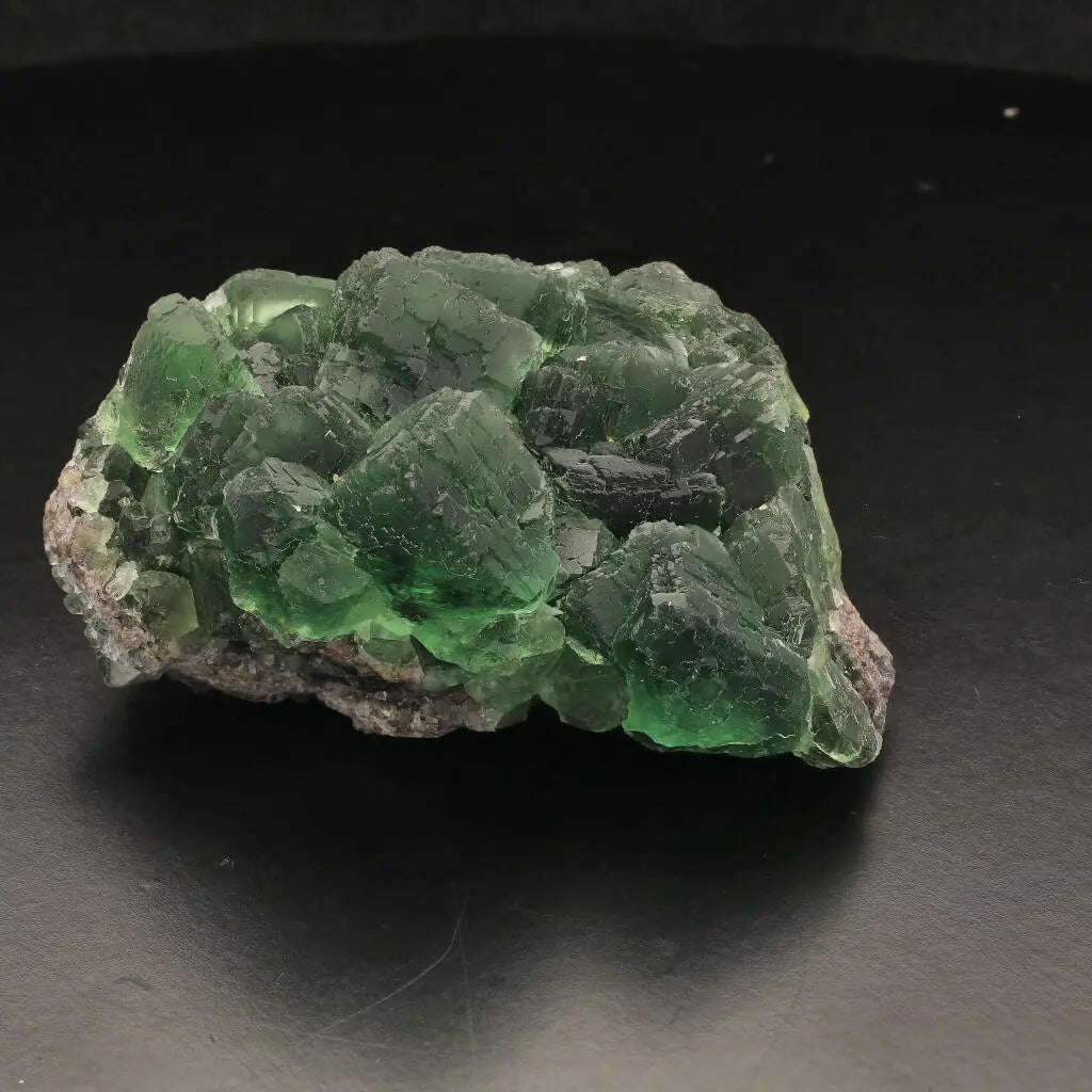 Dark Green Fluorite Crystal Cluster from Okoruso, Namibia