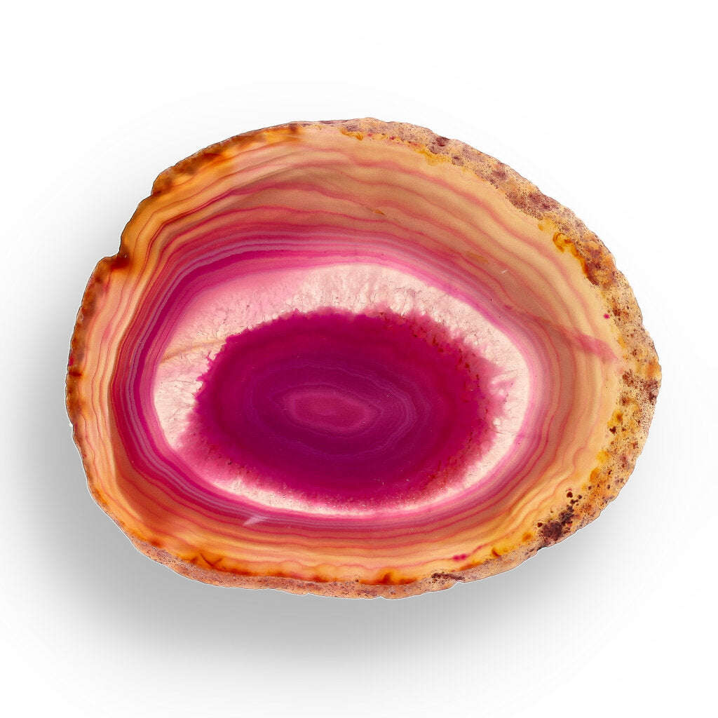 Pink Dyed Agate Slice  Slice of Sweet Serenity