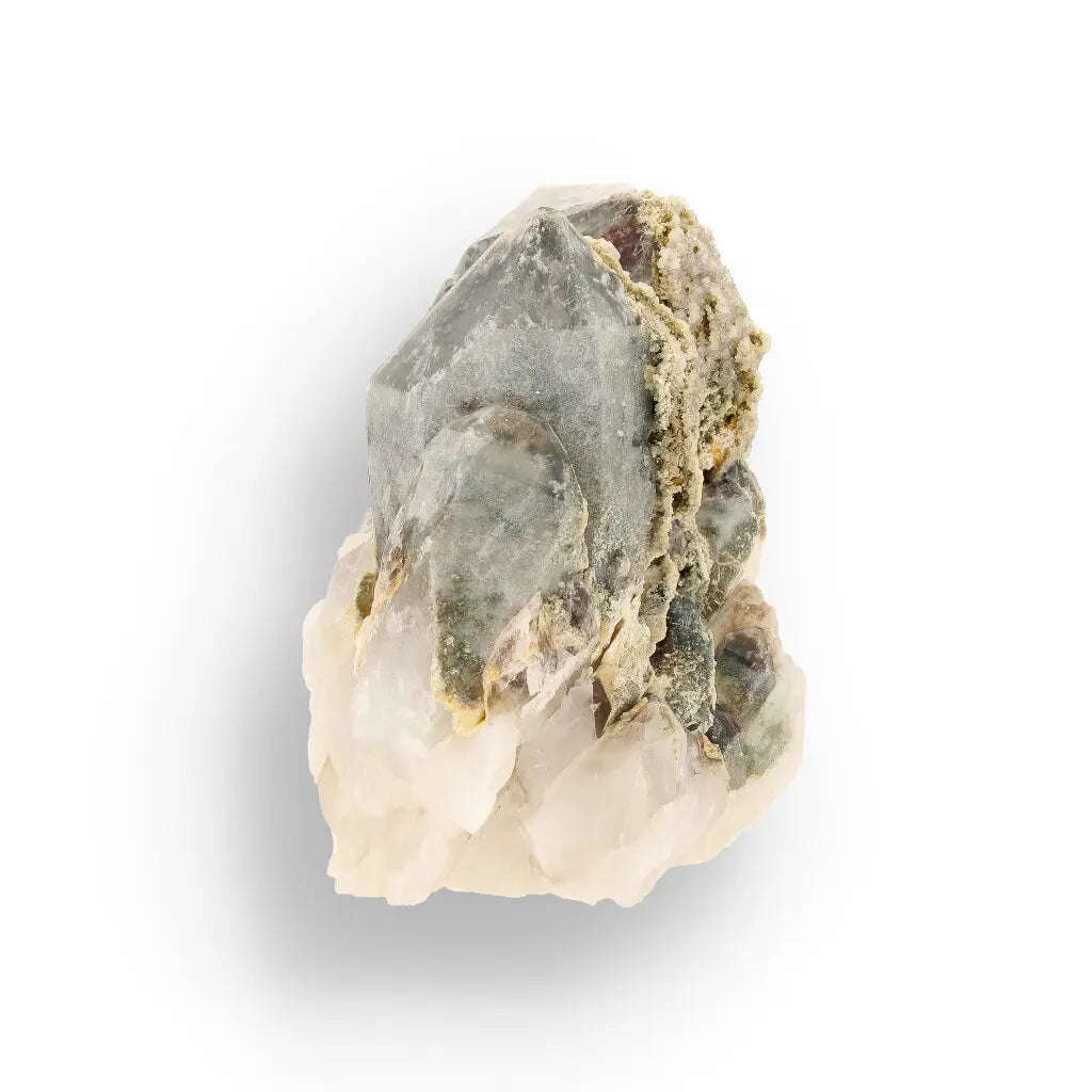 Chlorite Included Quartz Multi-Crystal South Africa