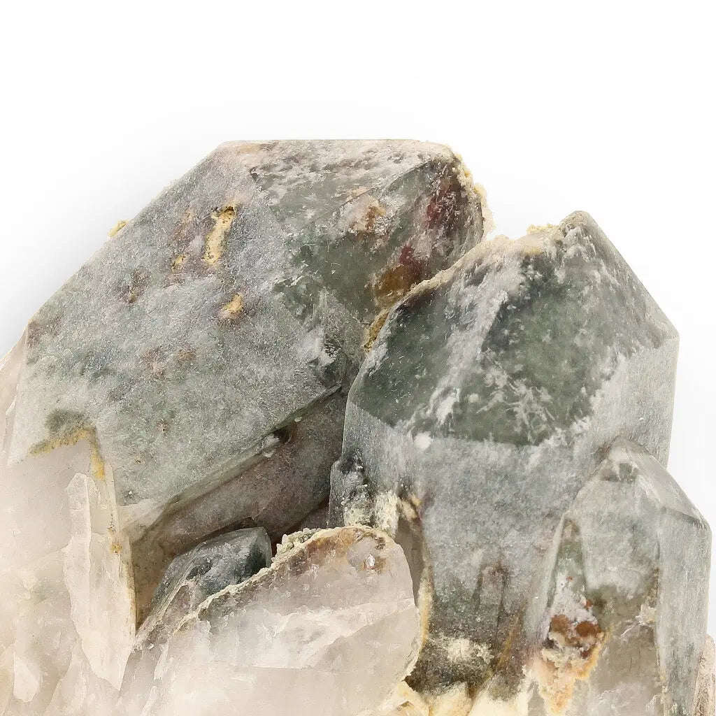 Chlorite Included Quartz Multi-Crystal South Africa