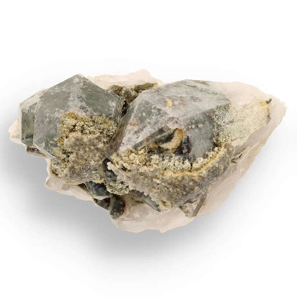 Chlorite Included Quartz Multi-Crystal South Africa