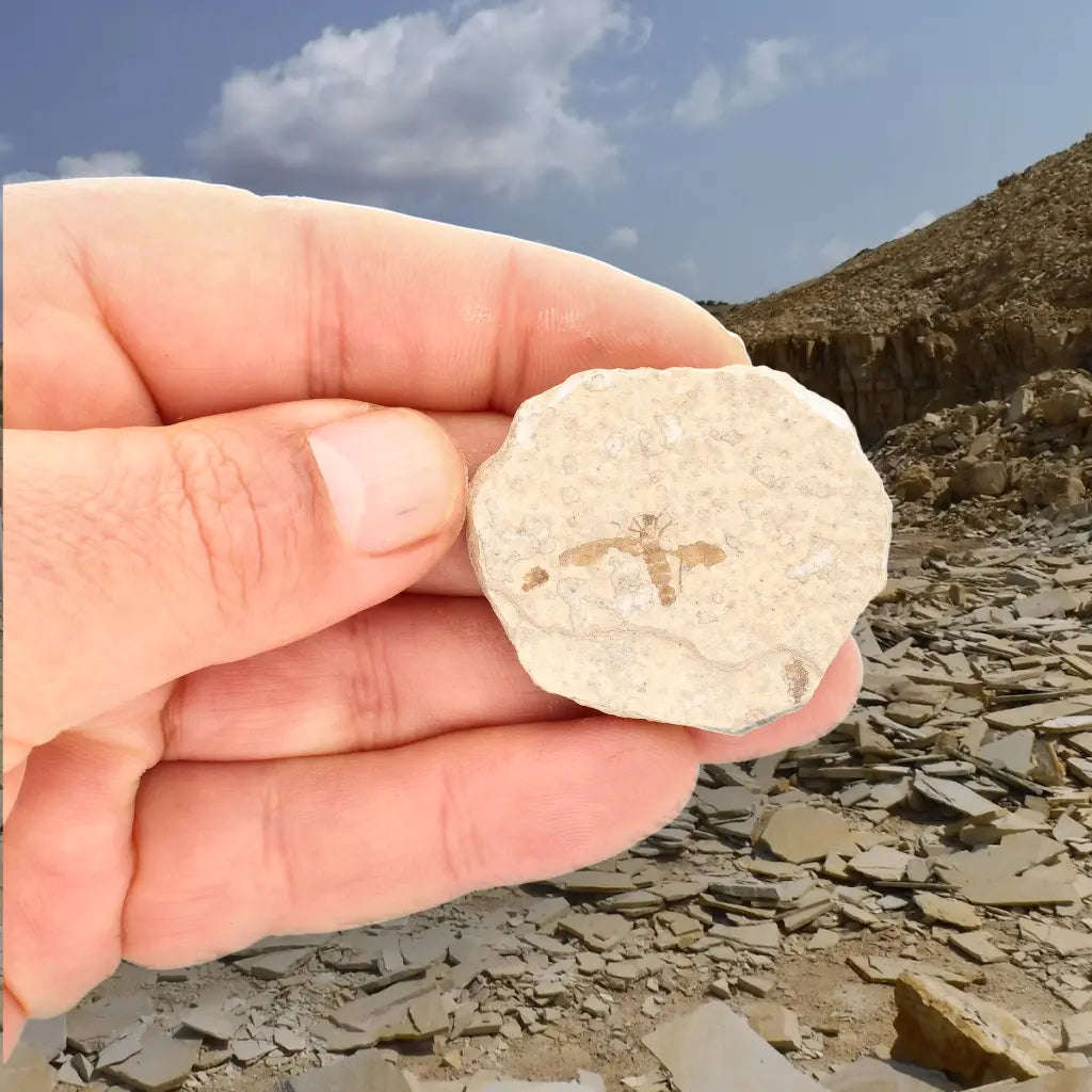 Eocene Marsh Fly Fossil in Green River Limestone