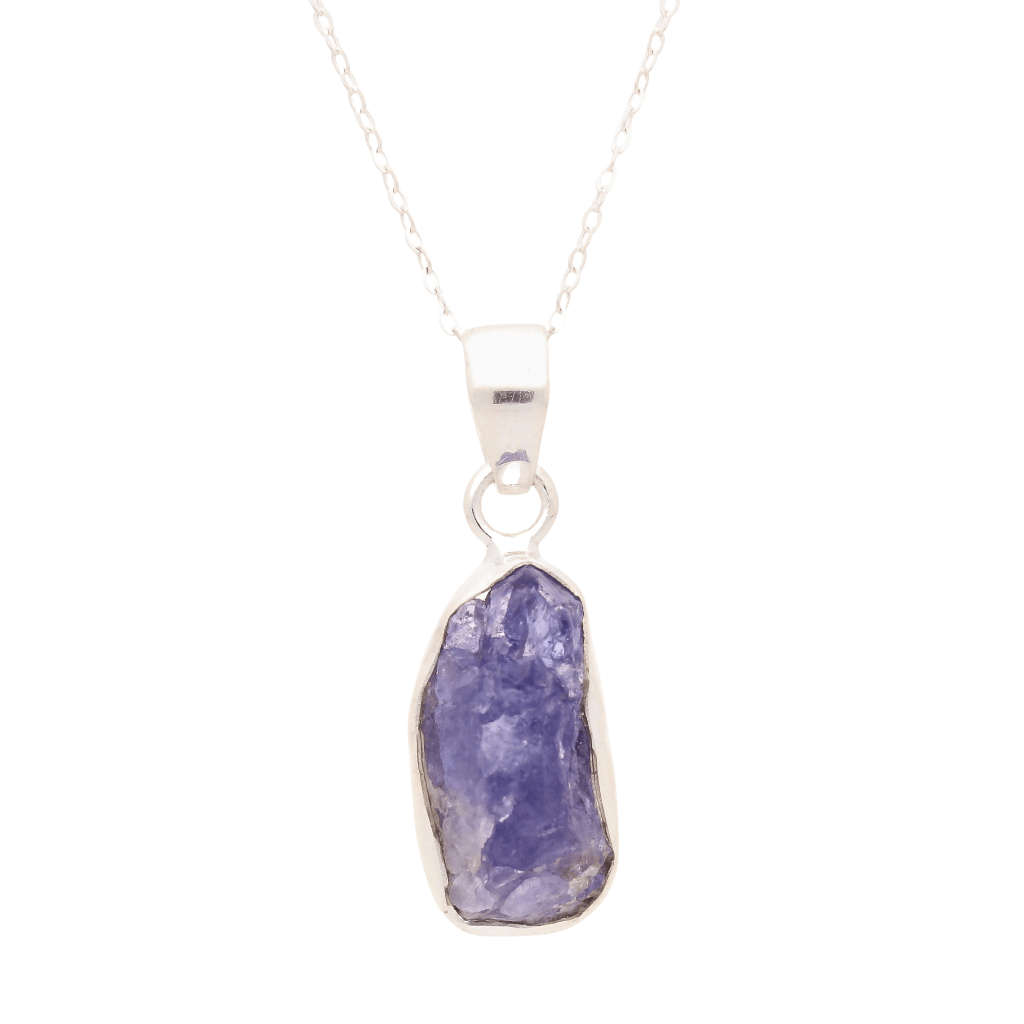 Elemental Aura Rough Tanzanite Necklace