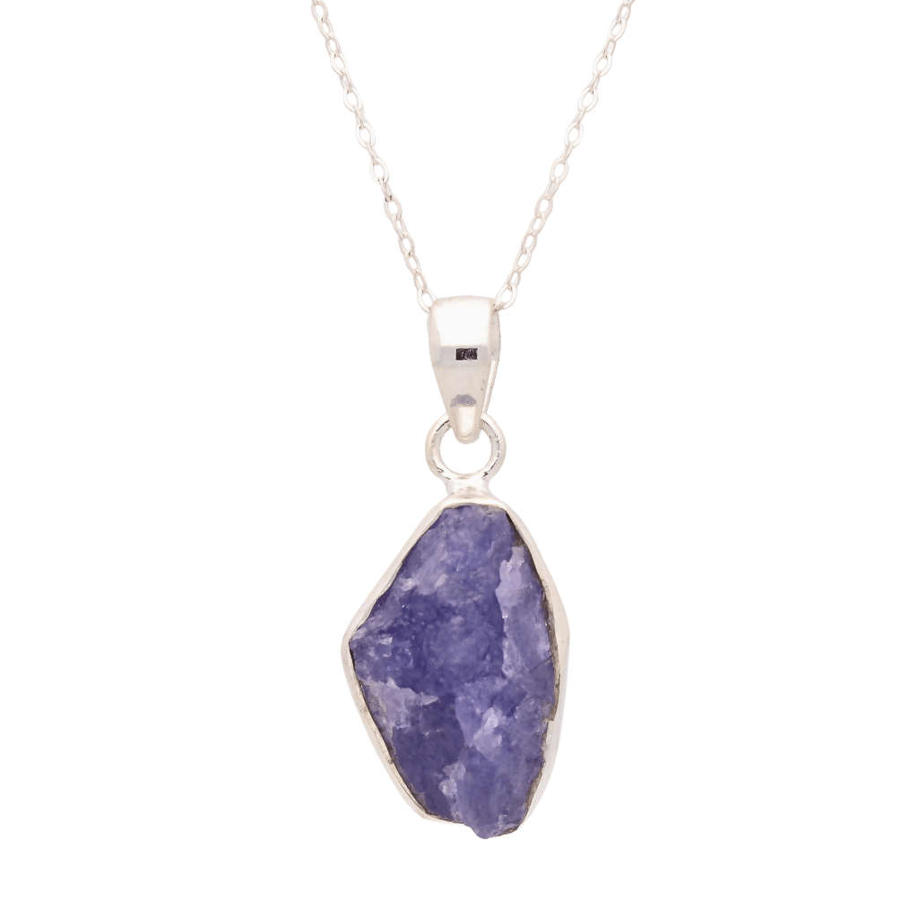 Elemental Aura Rough Tanzanite Necklace