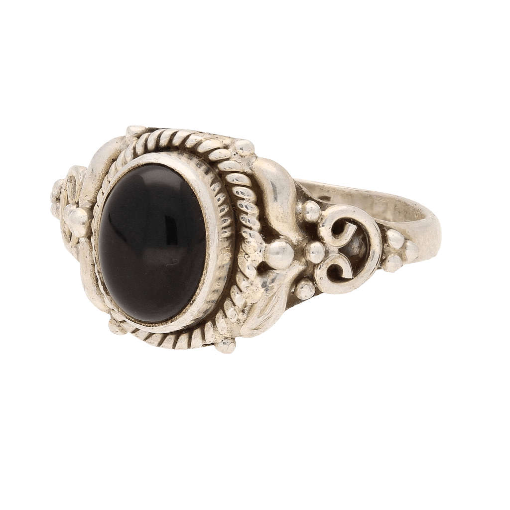 Black Onyx: Infinite Strength Sterling Silver Ring