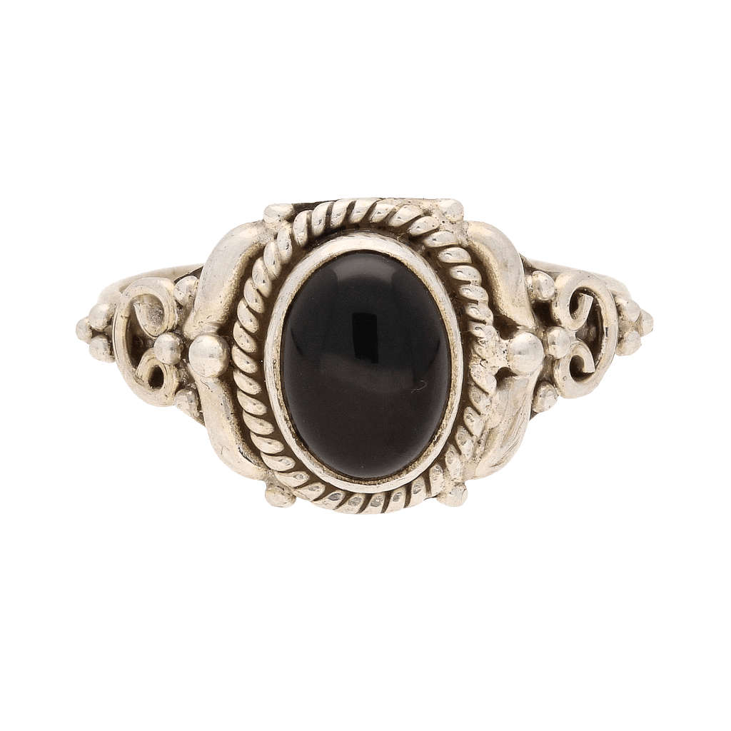 Black Onyx: Infinite Strength Sterling Silver Ring