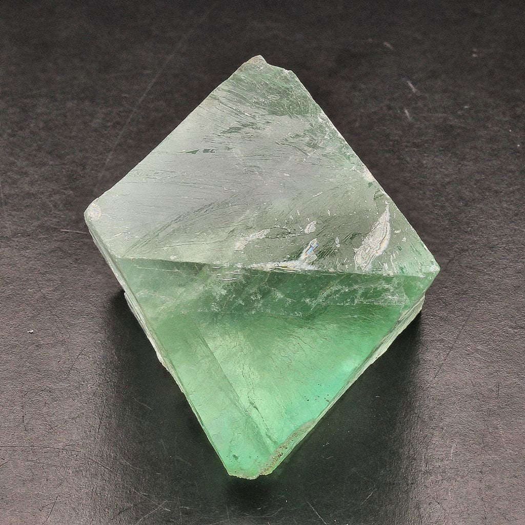 Natural Green Fluorite Octahedron