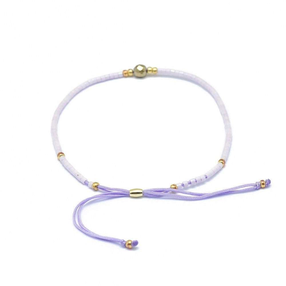 Pyrite & Seed Bead Adjustable Bracelet