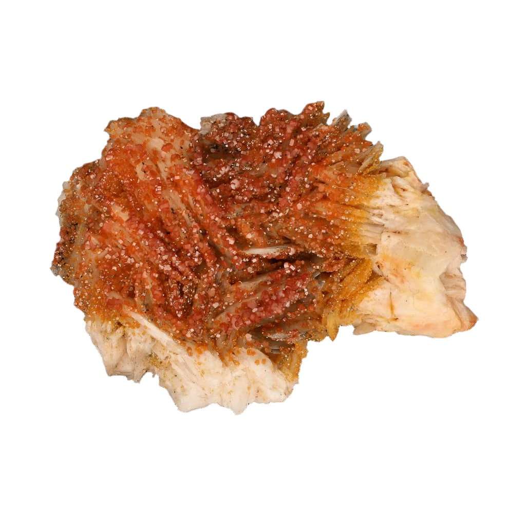 Vibrant Vanadinite Crystals on Barite