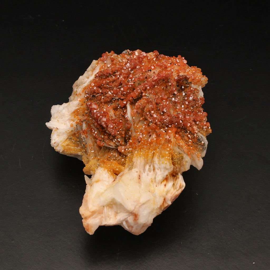 Vibrant Vanadinite Crystals on Barite