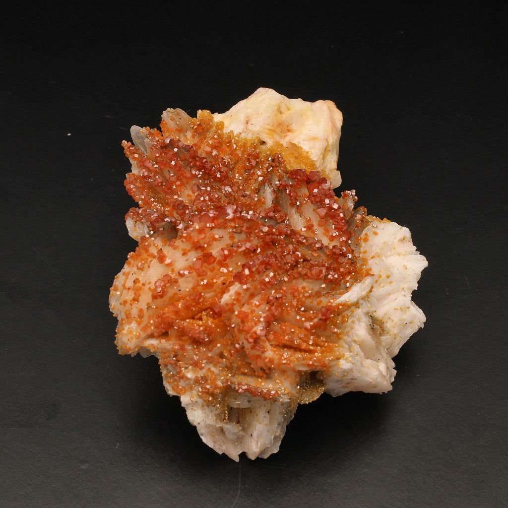 Vibrant Vanadinite Crystals on Barite