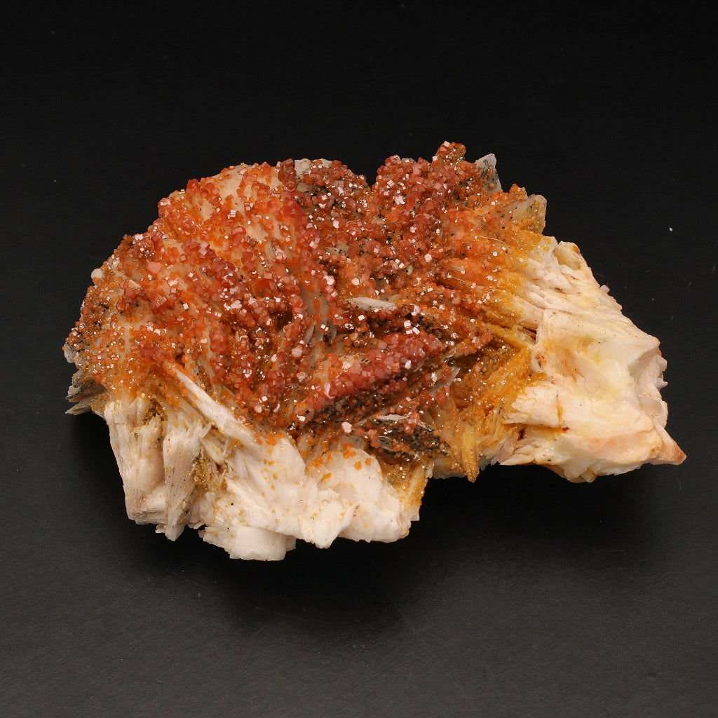 Vibrant Vanadinite Crystals on Barite