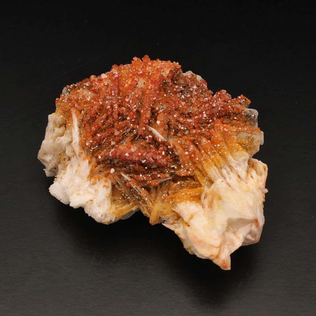 Vibrant Vanadinite Crystals on Barite