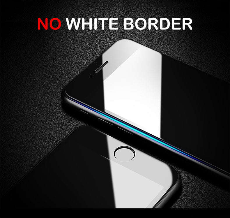 9D Curved Edge Full Cover Tempered Glass On The For iPhone 7 8 Plus S... - For iphone 8 Plus / Black