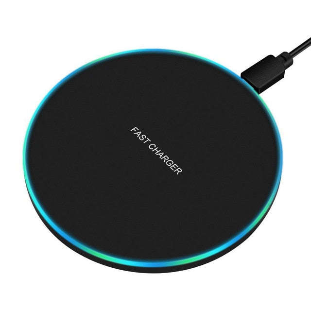 FDGAO 10W Fast Wireless Charger For Samsung Galaxy S10 S9/S9+ S8 Note 9 USB Qi Chargi... - 10W Black