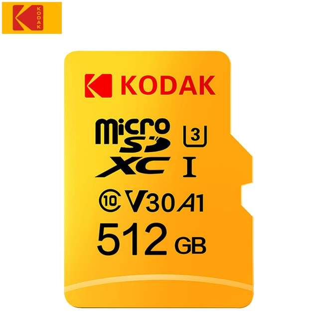 KODAK Micro SD 128GB 256GB 512GB Flash Memory Card 32GB 64GB U1 TF Card 4K Class 10 ta... - 512GB U3