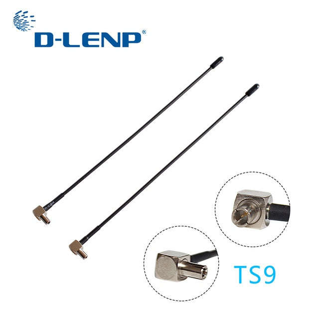 Dlenp 2pcs 4G LTE Antenna with TS9 or CRC9 Connector For Huawei E398 E5372 E589 E... - TS9 Connector
