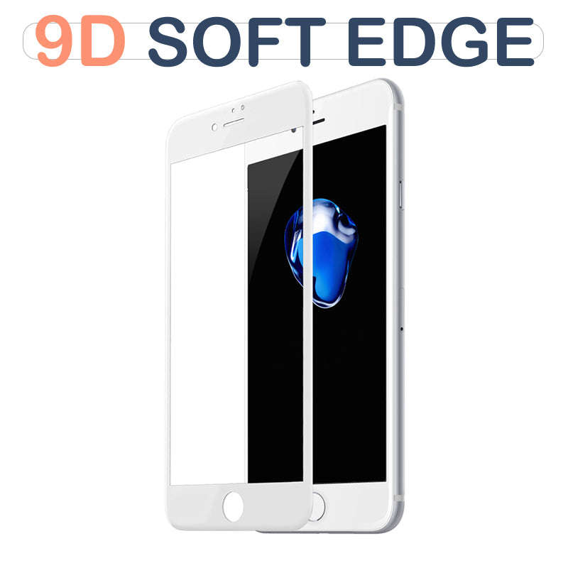 9D Curved Edge Full Cover Tempered Glass On The For iPhone 7 8 Plus S... - For iphone 8 Plus / Black