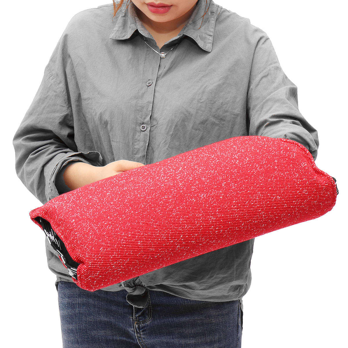 Jute Dog Bite Arm Sleeve Guard  for Training Guard Dog Chewing Protection - Red