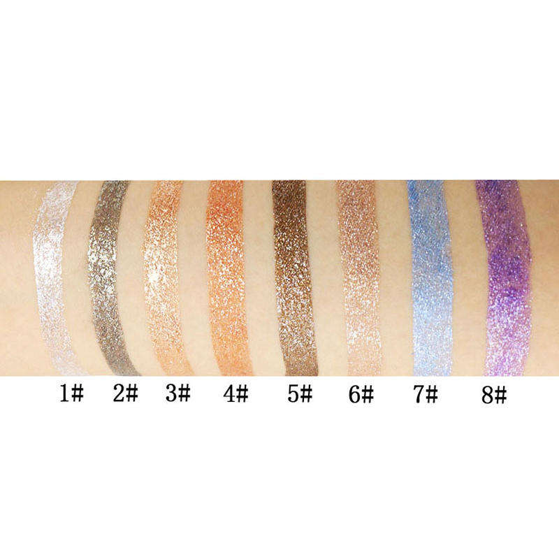 8 Colors Colorful Shimmer Glitter Liquid Eye Shadow Eye Makeup Long-Lasting - 1