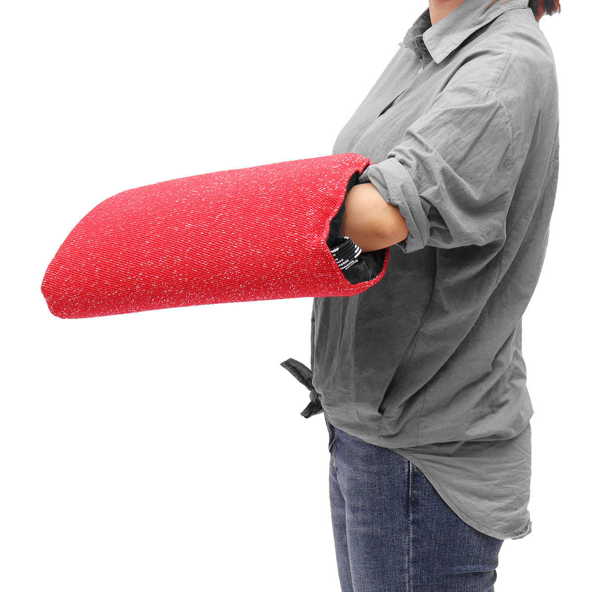 Jute Dog Bite Arm Sleeve Guard  for Training Guard Dog Chewing Protection - Red