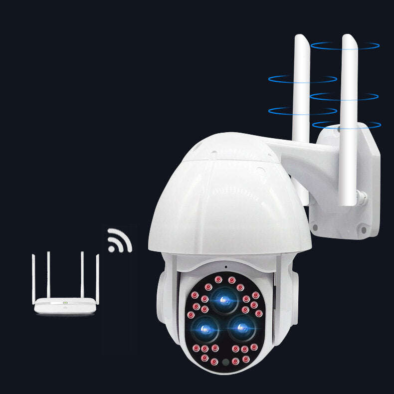 GUUDGO 24 LED +3HD Lenses Full color 1080P Camera Night Vight 355 PTZ 4X Zoom Rotation Outdoor Ca...