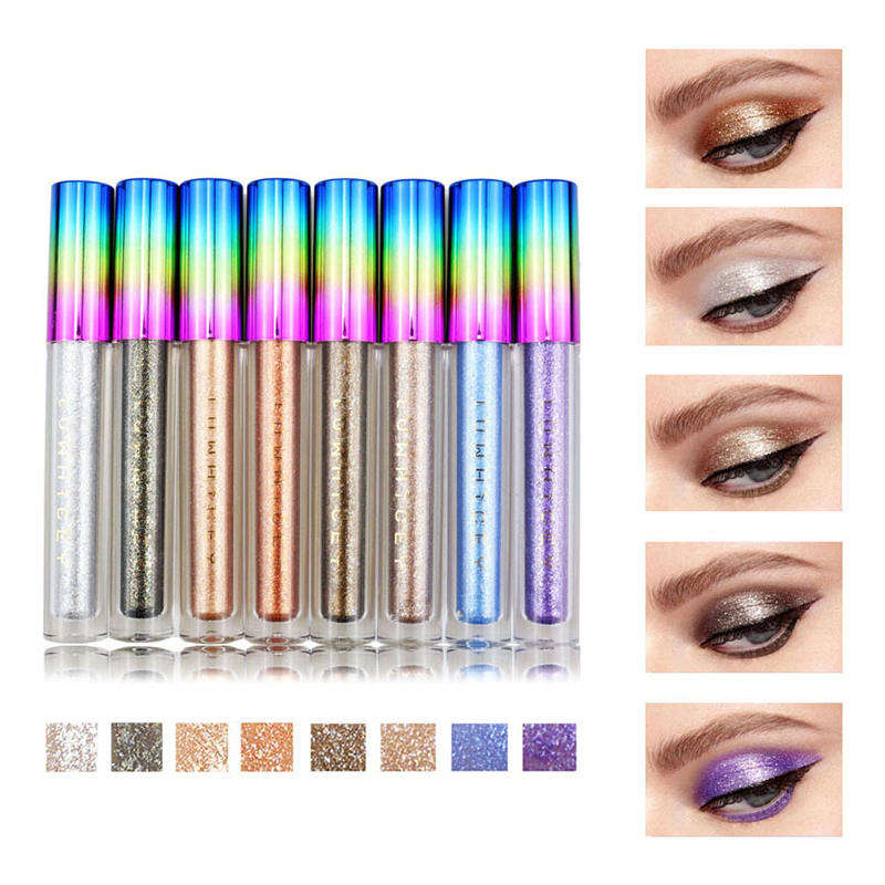 8 Colors Colorful Shimmer Glitter Liquid Eye Shadow Eye Makeup Long-Lasting - 1