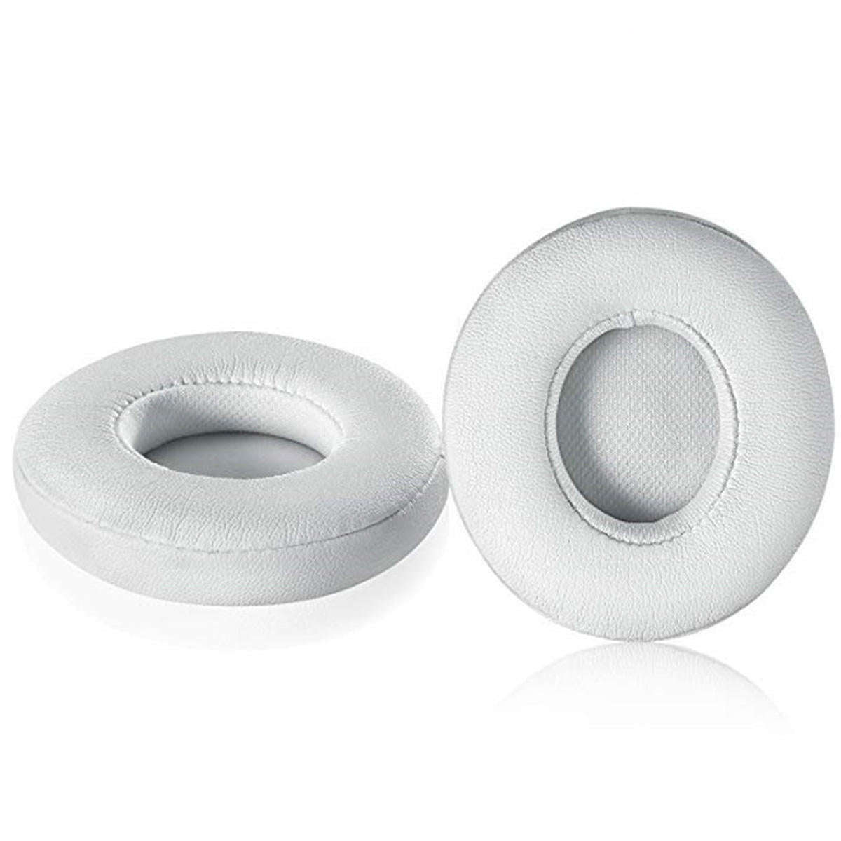 2Pcs Replacement Ear Pads Soft Cushion Cover Earmuff for Beats Solo 2 Headphone - White
