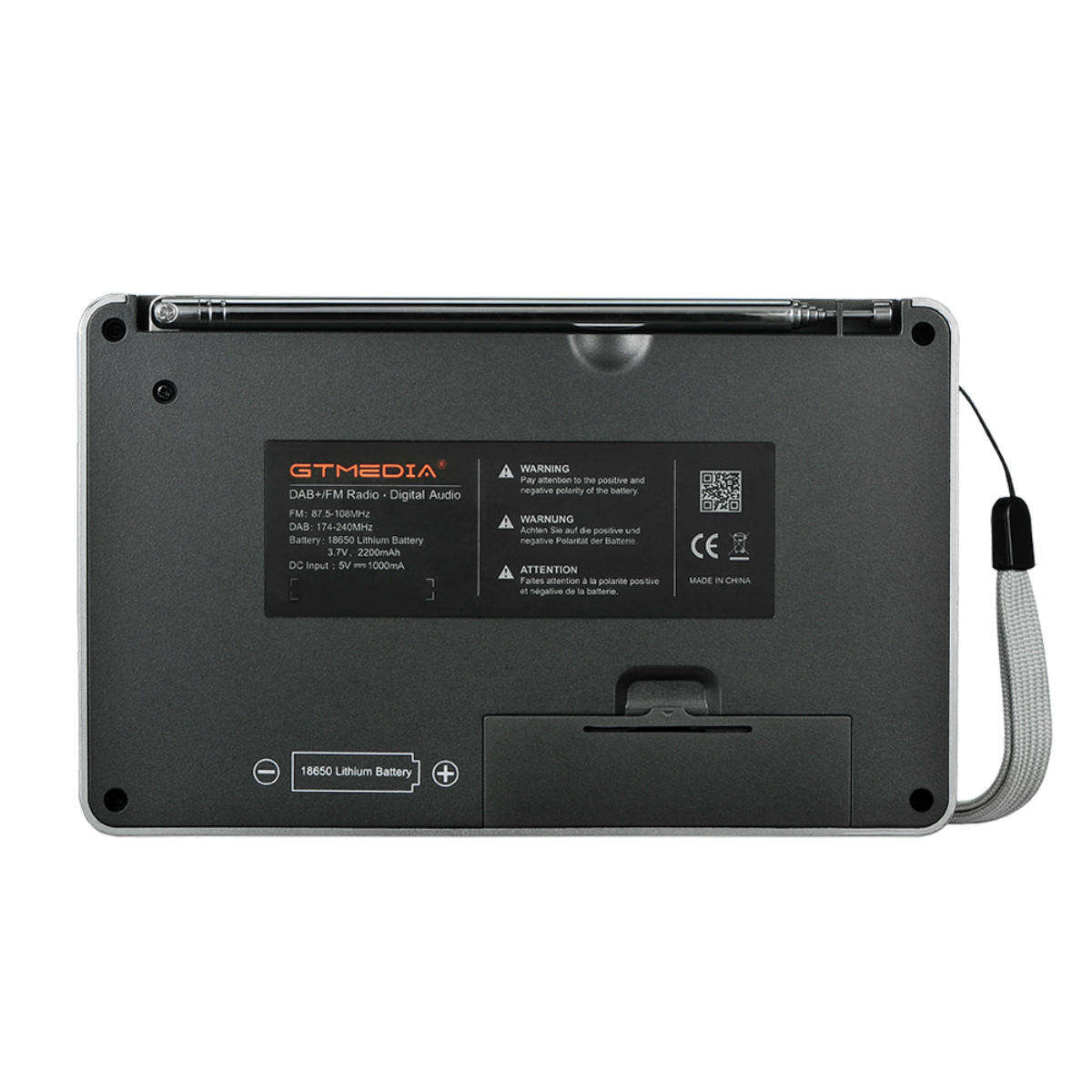 GTMEDIA D2 DAB+ 174.92-239.20MHz DAB FM Full Band Digital Radio MP3 Music Player Clock Alarm