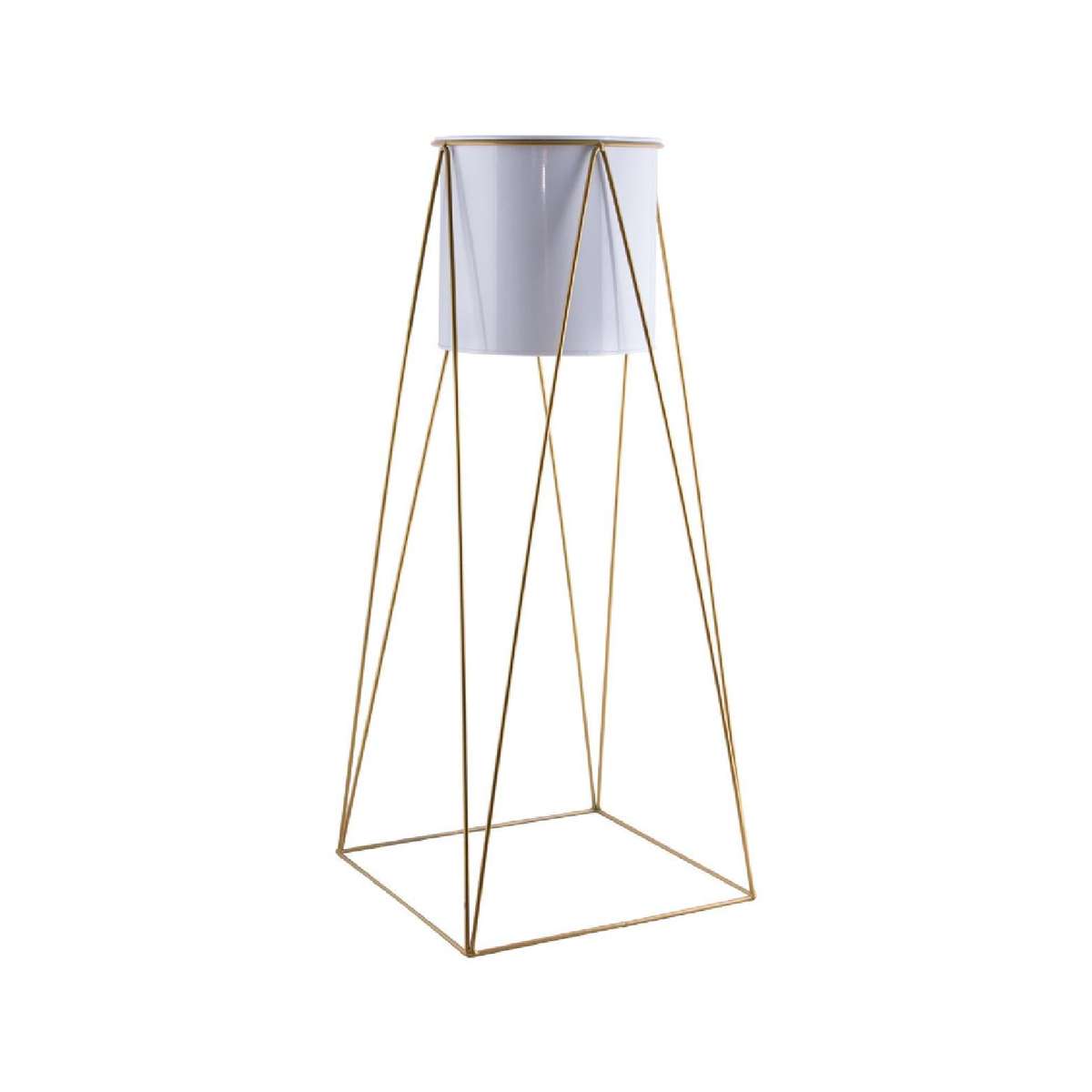 Metal Planter with Gold Stand - 70cm
