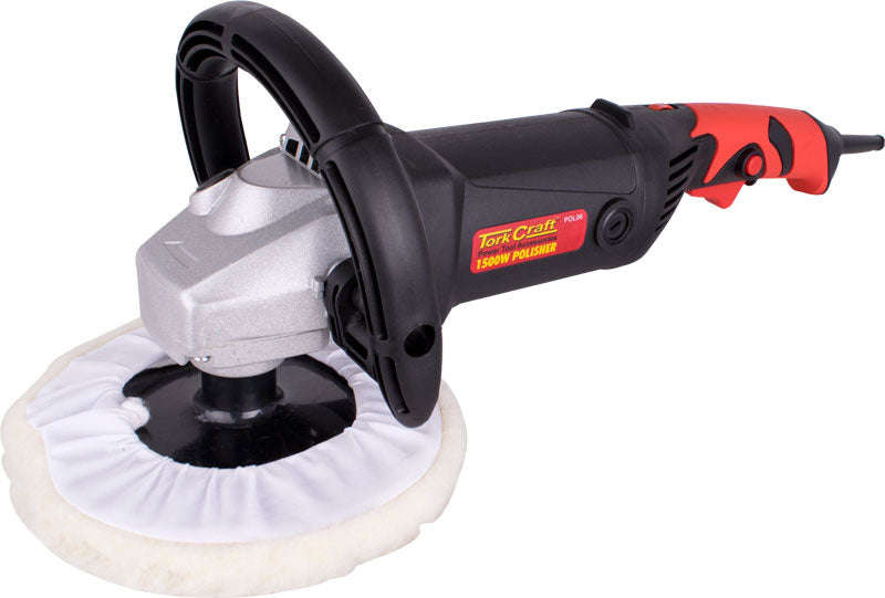 Tork Craft Polisher 1500W With 180Mm Backing Pad And Bonnet 1000-3000Rpm Constant Power D-Handle Inc